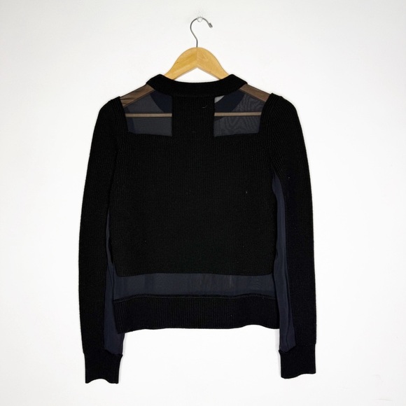 Rag & Bone Emery Wool & Silk Pullover Black Crewneck Sweater Size Small - Picture 4 of 6